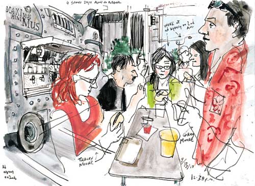 Campanario Urban Sketching Art
