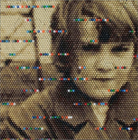 Christian Faur Crayon Portrait Girl Face