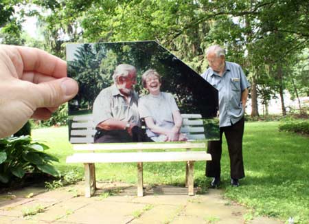 Dear Photograph Couple on Bench