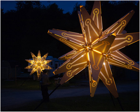 Glowing Start Art Lighting Installation