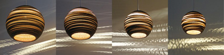 Jupiter Series Scrap Lighting Fixtures Casting Shadows on Wall Surface