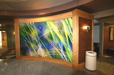 Lancaster Illuminated Glass Feature Wall