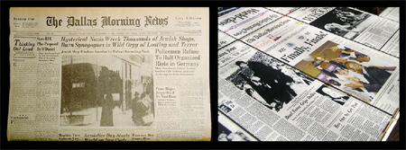 Newspaper Graphic Print of Historical Dallas Sports History