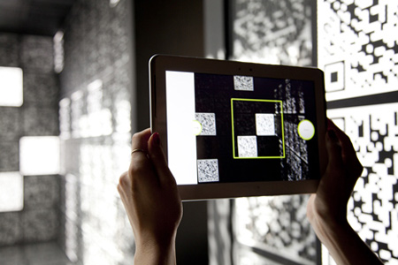 QR Code Tablet User Interface at Russian Pavilion