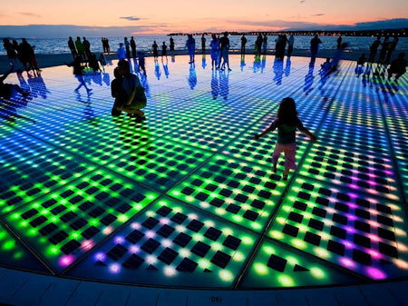 Solar LED Glass Floor Installation by Nikola Basic