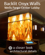 Download Details of Backlit Onyx Lobby Feature Wall at Wells Fargo Center