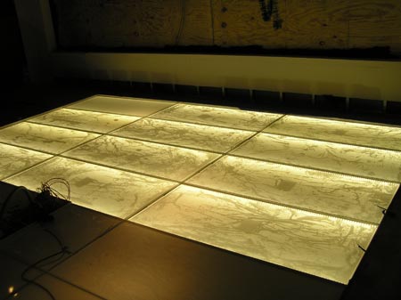 Backlit Floor System with LED Panel Lighting