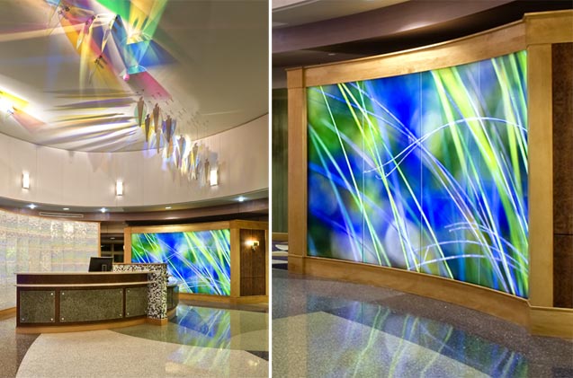 Lancaster Illuminated Glass Feature Wall