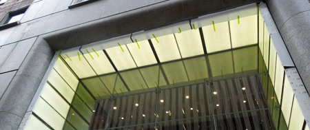 Backlit Glass Entry Portal Design