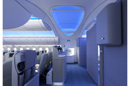 Boeing's Redesigned Interior Utilizes Variable Lighting To Make The ...