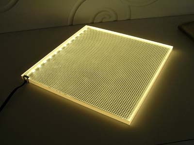 Flat LED Light Panel Illuminated