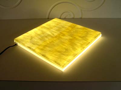 Translucent Honey Onyx Stone Backlit with LED Panel