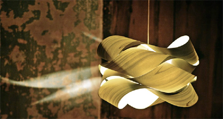 Suspended Wood Lamp Lighting Fixture