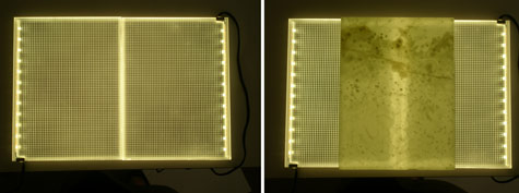 Flat LED Light Panel Hot Spots in Seams