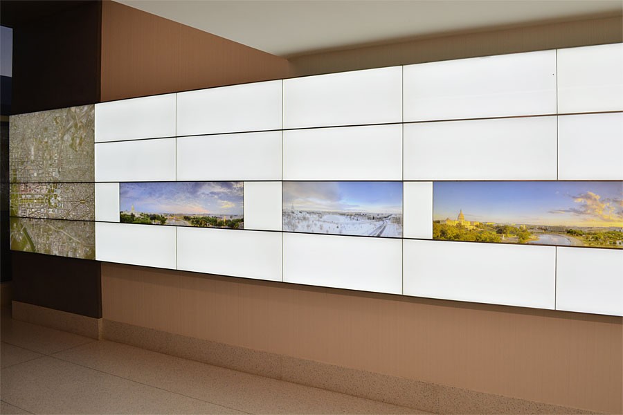 Backlit Glass Wall + Custom Graphics