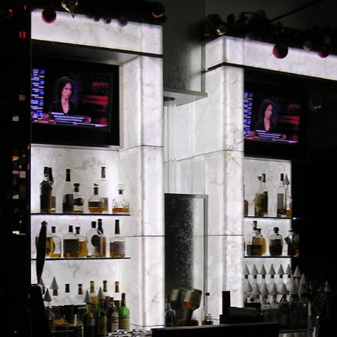 Backlit Onyx Bar Wall