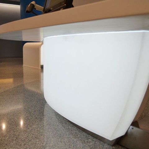 Backlit Curved 3Form Reception Desks