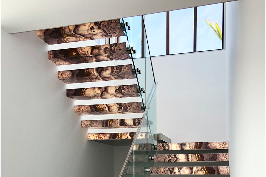 Backlit Onyx Staircase