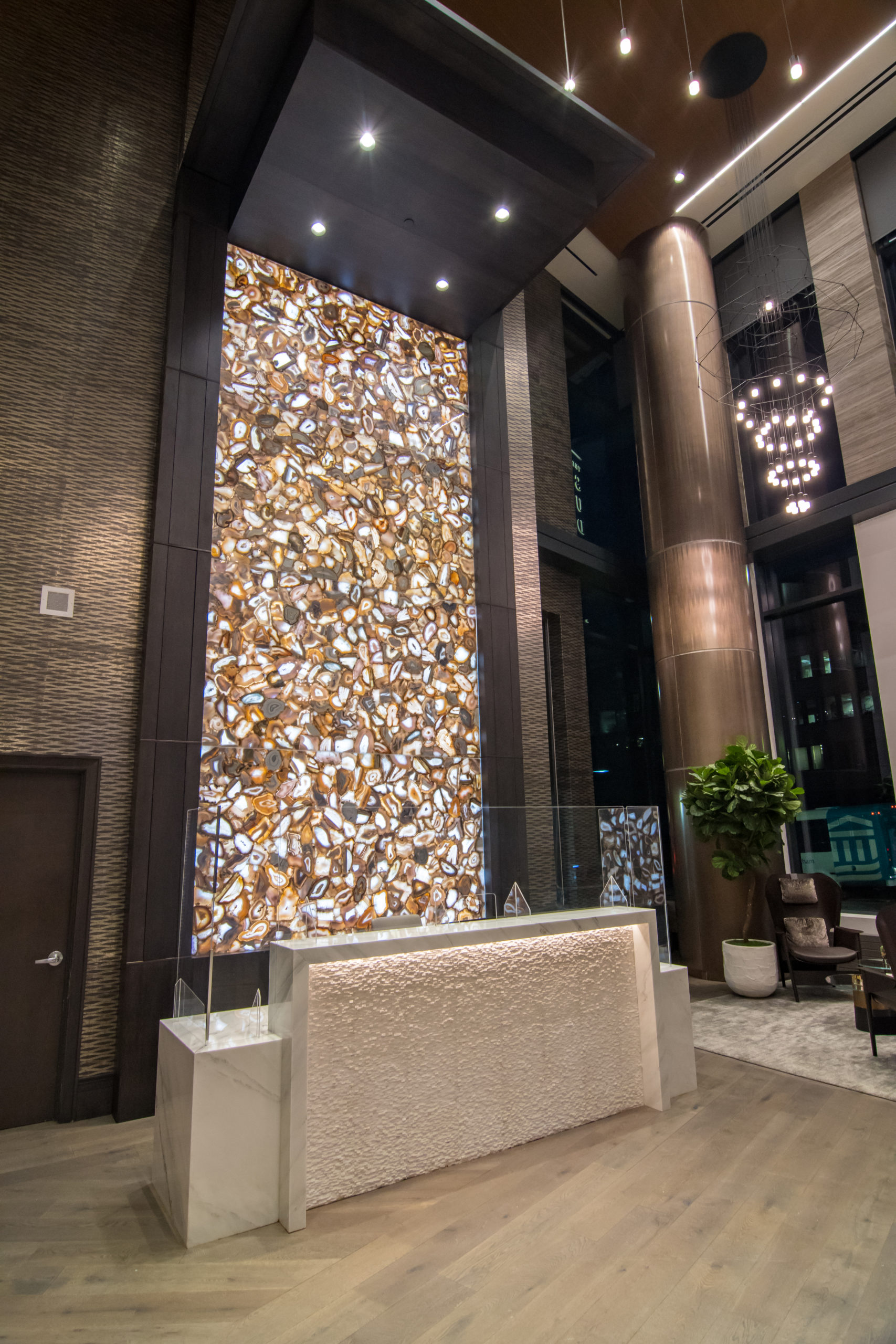 Backlit Agate Feature Wall