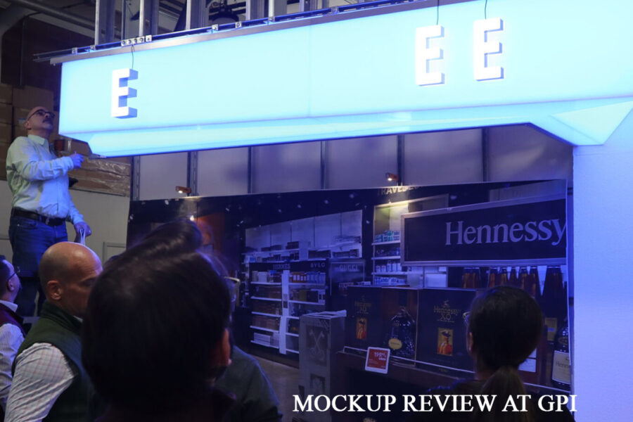 Backlit Geometric Acrylic Storefronts