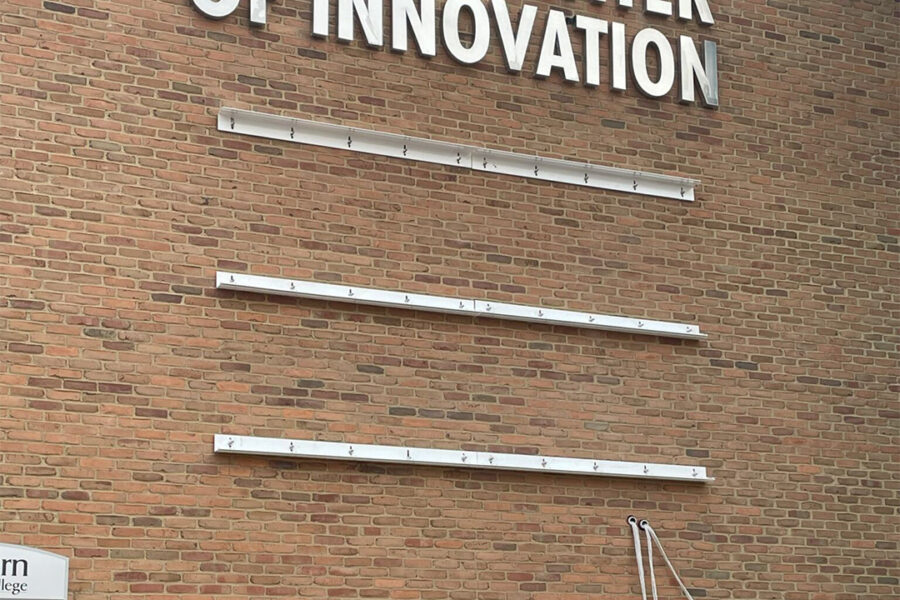 Backlit Custom Art Glass Feature