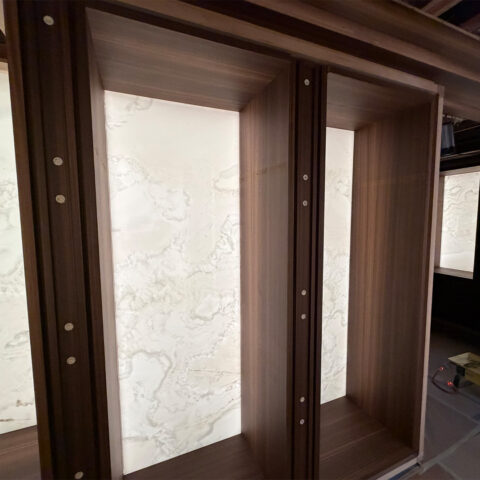 Backlit Stone His Wardrobe Space