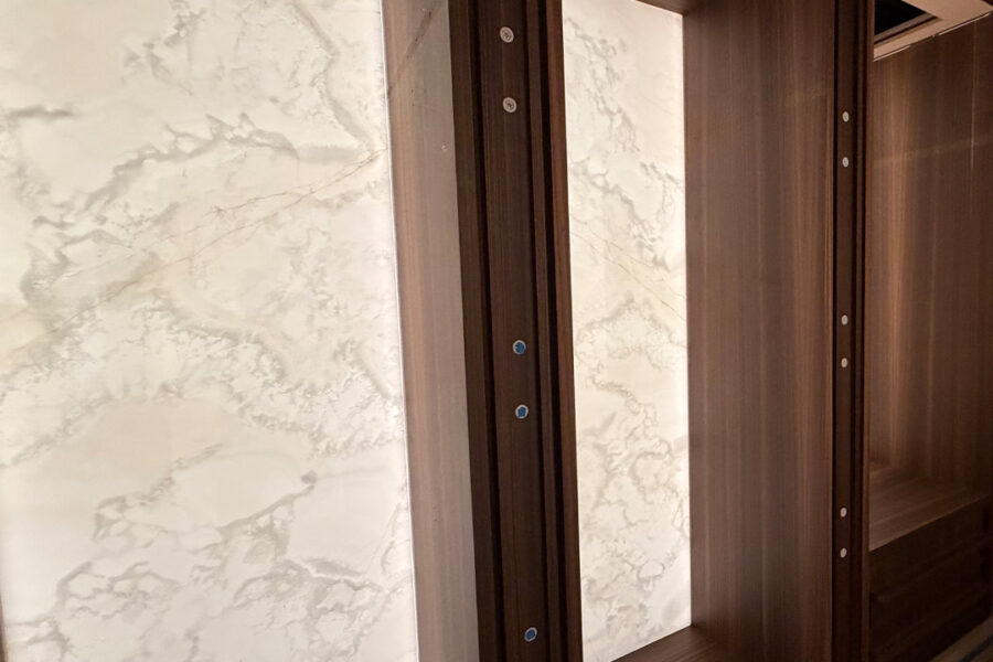 Backlit Stone His Wardrobe Space
