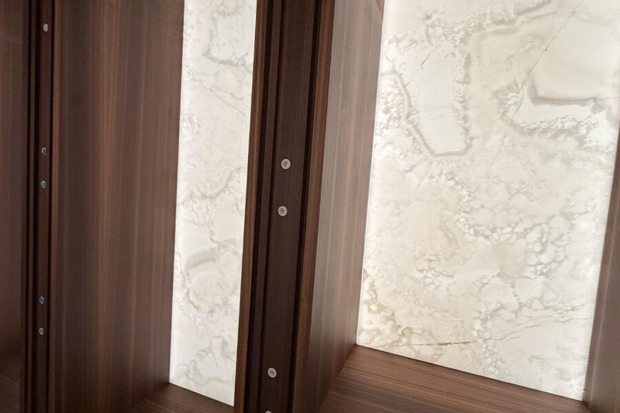 Backlit Stone His Wardrobe Space