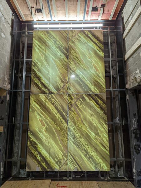 Backlit Glass Elevator Wall Panels