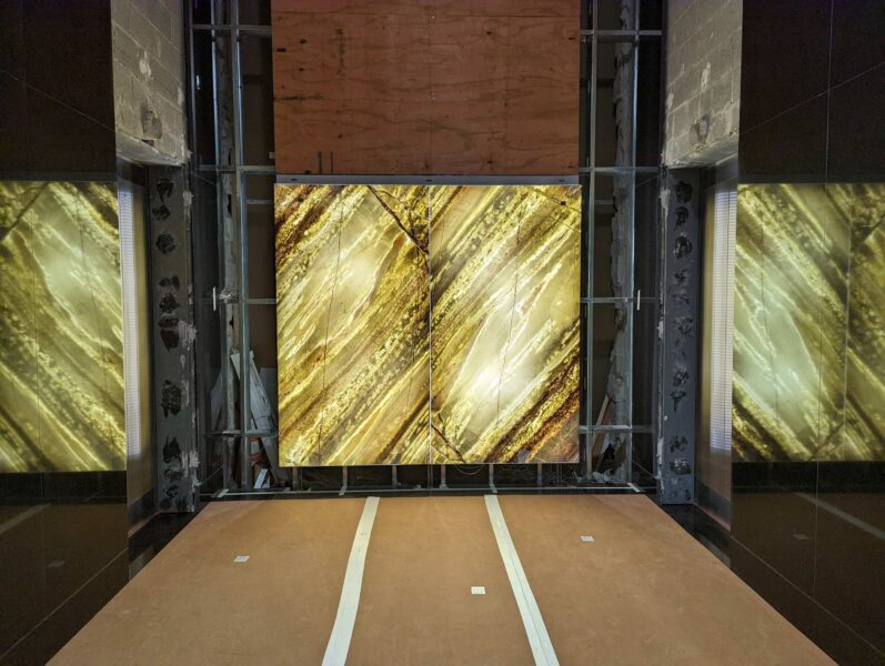 Backlit Glass Elevator Wall Panels