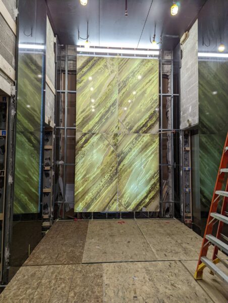 Backlit Glass Elevator Wall Panels