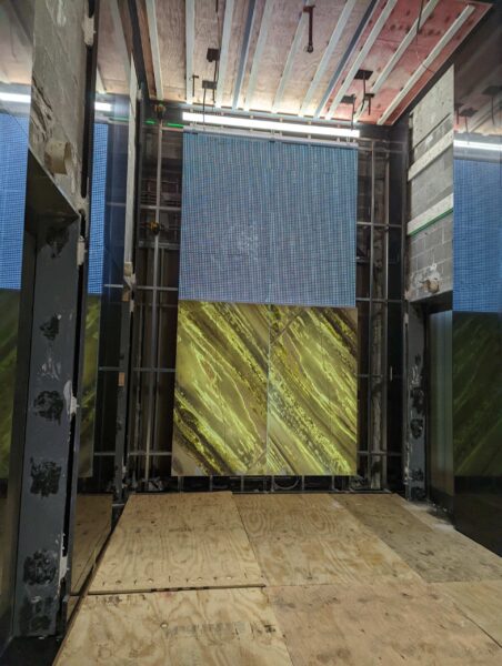 Backlit Glass Elevator Wall Panels